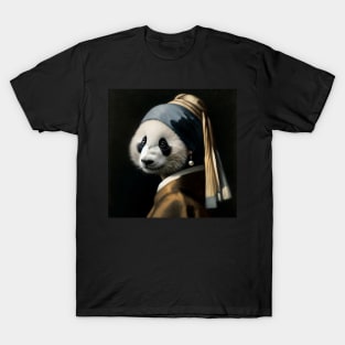 Wildlife Conservation - Pearl Earring Giant Panda Meme T-Shirt